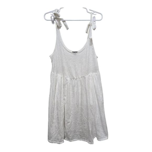 torrid Tops - Torrid White Babydoll Tie Strap Flowy Tank Top Dress Size 00